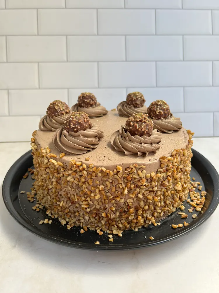 Pastel café betún espiral con trufas