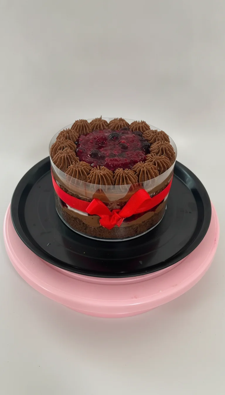 Pastel saludable Chocolate con frutos rojos, sin harina, sin lactosa y sin azúcar