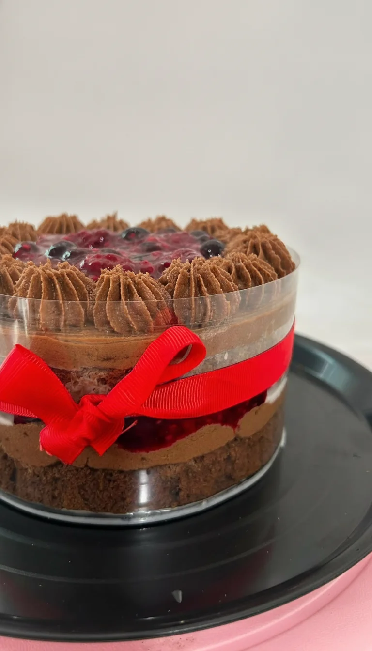 Chocolate con frutos rojos - detalle