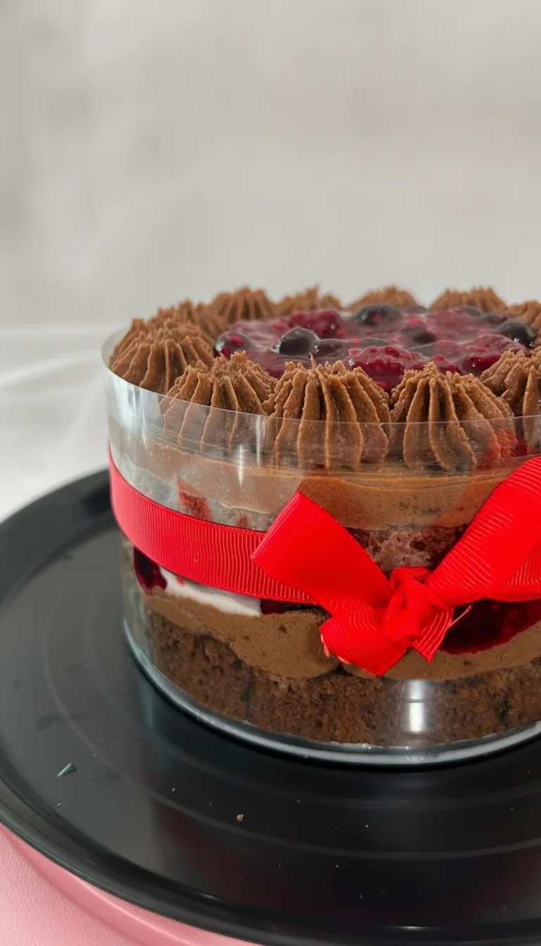 Chocolate con frutos rojos - detalle